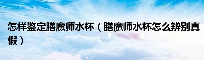 怎样鉴定膳魔师水杯(膳魔师水杯怎么辨别真假)