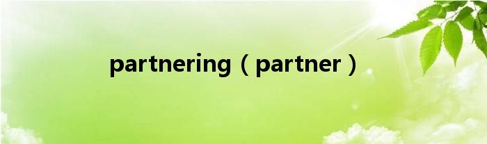 partnering（partner）