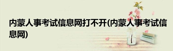 内蒙人事考试信息网打不开(内蒙人事考试信息网)