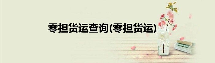 零担货运查询(零担货运)