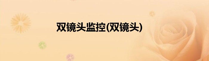 双镜头监控(双镜头)