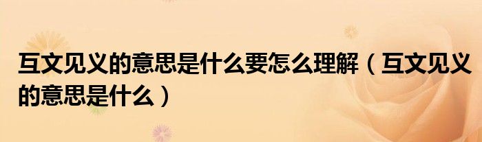 互文见义的意思是什么要怎么理解(互文见义的意思是什么)