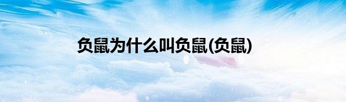 负鼠为什么叫负鼠(负鼠)