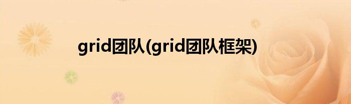 grid团队(grid团队框架)
