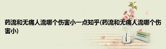 药流和无痛人流哪个伤害小一点知乎(药流和无痛人流哪个伤害小)