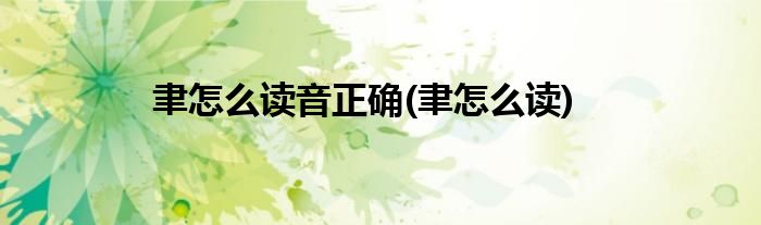 聿怎么读音正确(聿怎么读)