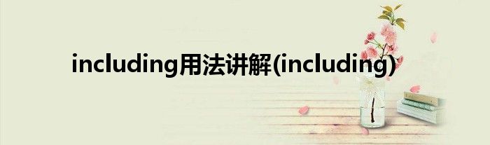 including用法讲解(including)