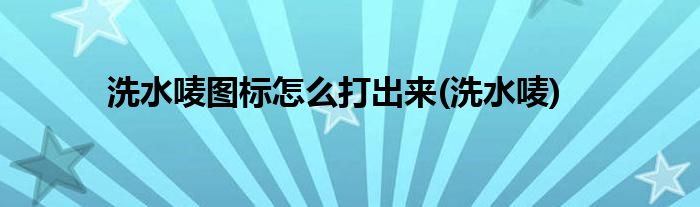 洗水唛图标怎么打出来(洗水唛)