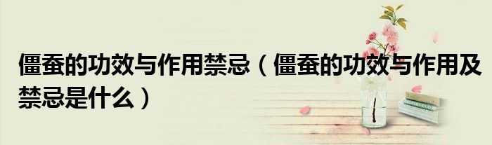 僵蚕的功效与作用禁忌(僵蚕的功效与作用及禁忌是什么)