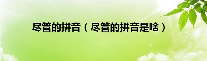 尽管的拼音(尽管的拼音是啥)