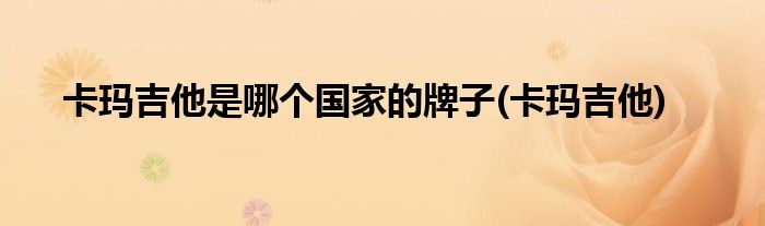 卡玛吉他是哪个国家的牌子(卡玛吉他)