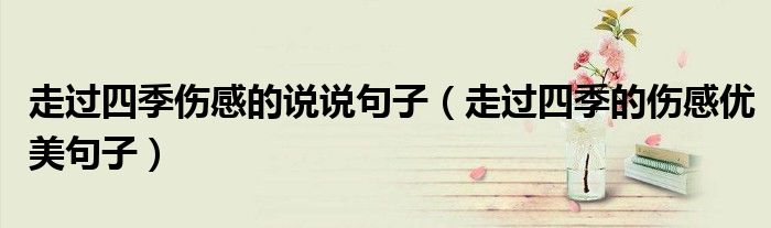走过四季伤感的说说句子(走过四季的伤感优美句子)