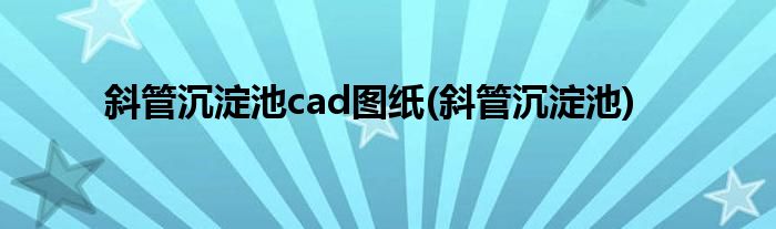 斜管沉淀池cad图纸(斜管沉淀池)