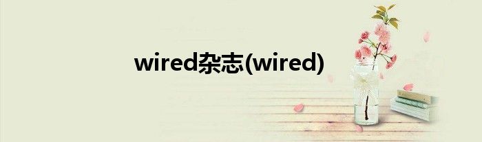 wired杂志(wired)