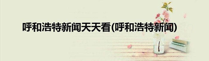 呼和浩特新闻天天看(呼和浩特新闻)