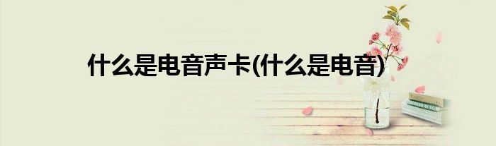 什么是电音声卡(什么是电音)