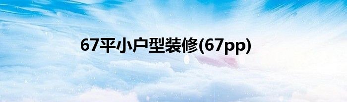 67平小户型装修(67pp)