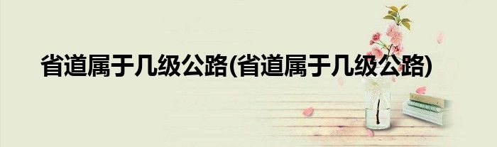 省道属于几级公路(省道属于几级公路)