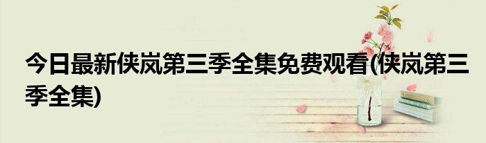 今日最新侠岚第三季全集免费观看(侠岚第三季全集)