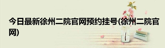 今日最新徐州二院官网预约挂号(徐州二院官网)