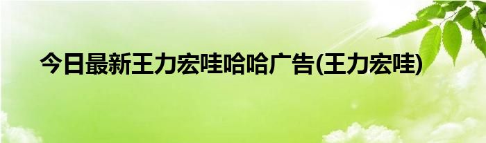 今日最新王力宏哇哈哈广告(王力宏哇)