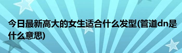 今日最新高大的女生适合什么发型(管道dn是什么意思)