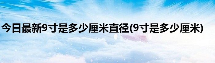 今日最新9寸是多少厘米直径(9寸是多少厘米)