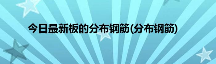 今日最新板的分布钢筋(分布钢筋)