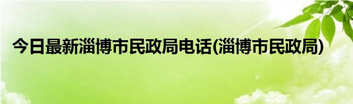 今日最新淄博市民政局电话(淄博市民政局)