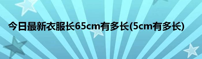 今日最新衣服长65cm有多长(5cm有多长)