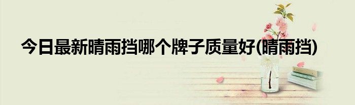 今日最新晴雨挡哪个牌子质量好(晴雨挡)