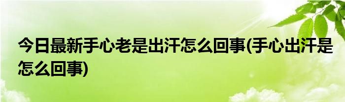 今日最新手心老是出汗怎么回事(手心出汗是怎么回事)