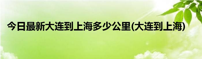 今日最新大连到上海多少公里(大连到上海)