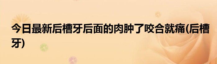 今日最新后槽牙后面的肉肿了咬合就痛(后槽牙)