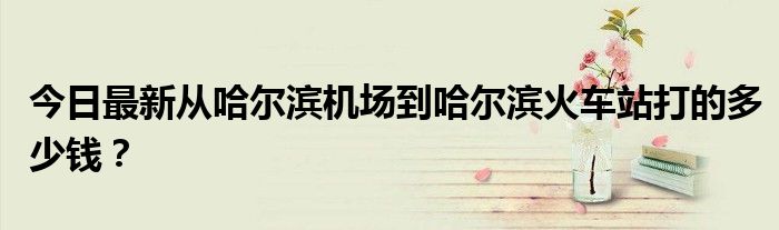 今日最新从哈尔滨机场到哈尔滨火车站打的多少钱?