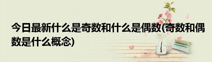 今日最新什么是奇数和什么是偶数(奇数和偶数是什么概念)