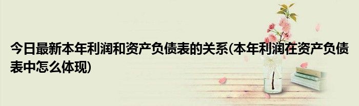 今日最新本年利润和资产负债表的关系(本年利润在资产负债表中怎么体现)