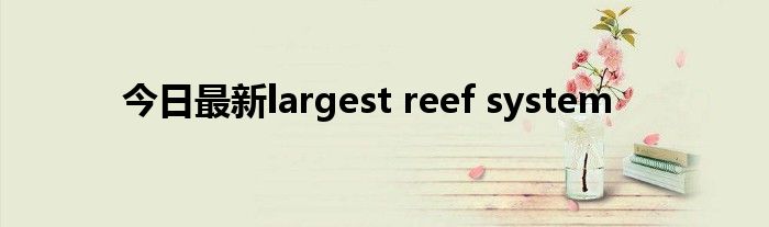 今日最新largest reef system