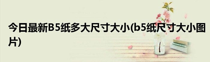 今日最新B5纸多大尺寸大小(b5纸尺寸大小图片)