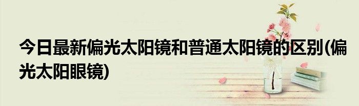 今日最新偏光太阳镜和普通太阳镜的区别(偏光太阳眼镜)