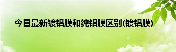 今日最新镀铝膜和纯铝膜区别(镀铝膜)