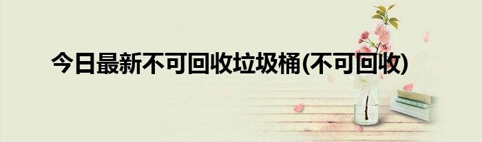 今日最新不可回收垃圾桶(不可回收)