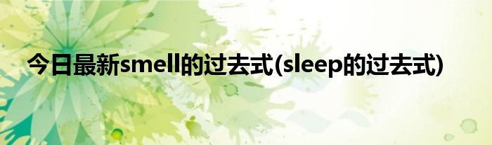 今日最新smell的过去式(sleep的过去式)