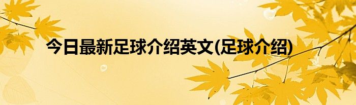 今日最新足球介绍英文(足球介绍)