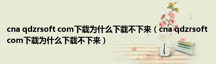 cna qdzrsoft com下载为什么下载不下来(cna qdzrsoft com下载为什么下载不下来)