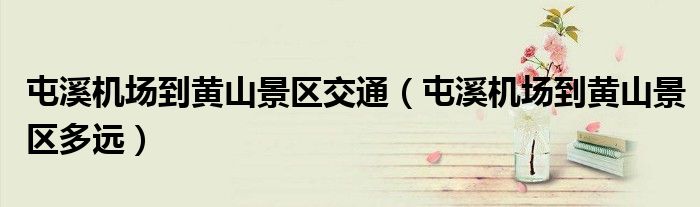 屯溪机场到黄山景区交通(屯溪机场到黄山景区多远)