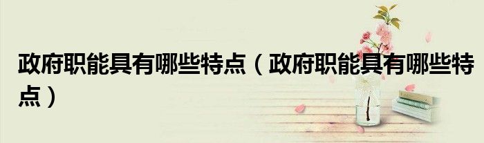 政府职能具有哪些特点(政府职能具有哪些特点)