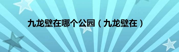 九龙壁在哪个公园(九龙壁在)