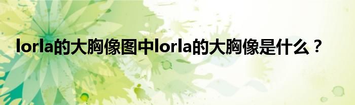 lorla的大胸像图中lorla的大胸像是什么?