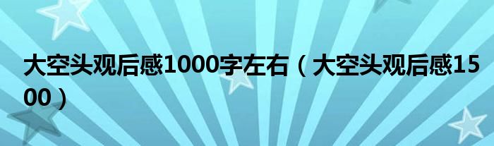 大空头观后感1000字左右(大空头观后感1500)